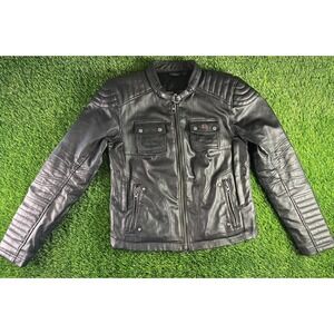Harley-Davidson Women's L Black Label‎ Coated Denim Motorcycle Jacket 98115-16VW